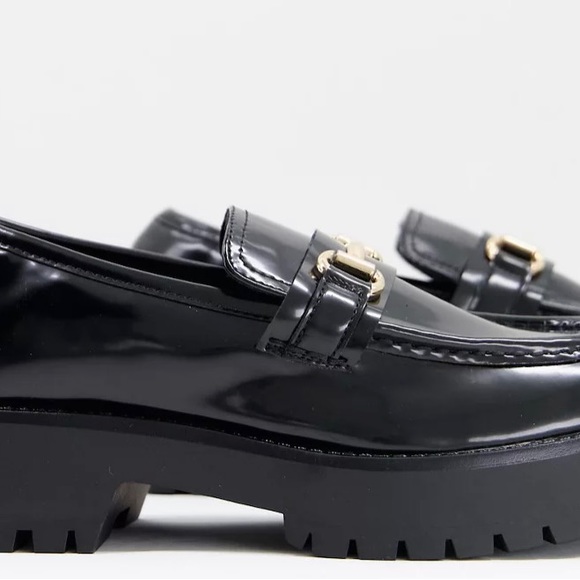 ASOS glossy chunky loafers in black. - Picture 2 of 10